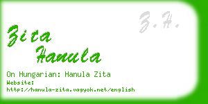 zita hanula business card